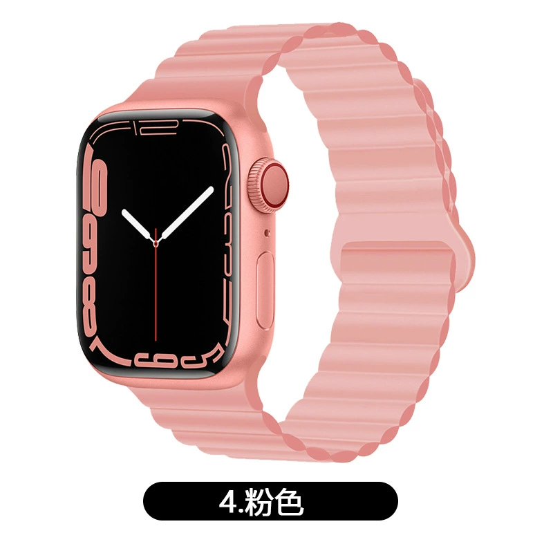 Подходит ремешок Apple Watch двухцветный магнитный силикон IWATCH1-9 поколения/SE