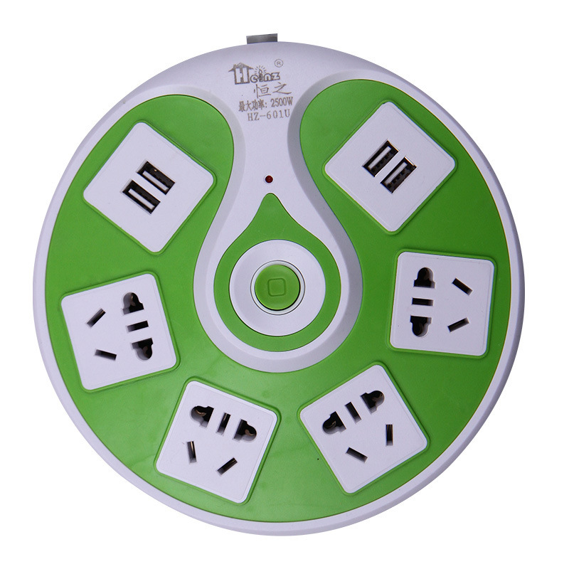 Regalo creativo UFO disco volador redondo enchufe de carga USB enchufe giratorio enchufe argentino enchufe