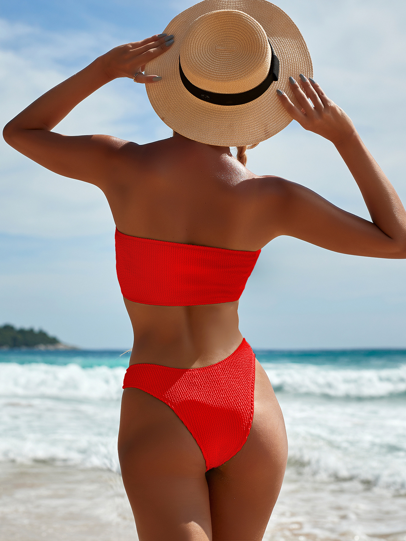 Full Coverage Bra Cup Women'S Gender Women's Solid Color 2 Piece Set Bikinis