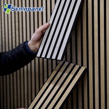 MDF基材格栅吸音板聚酯纤维木皮饰面环保护墙板墙面隔音装饰材料