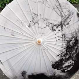 油纸伞古风女复古传统桐油纸伞防雨防晒男实用汉服仿古【水墨风】