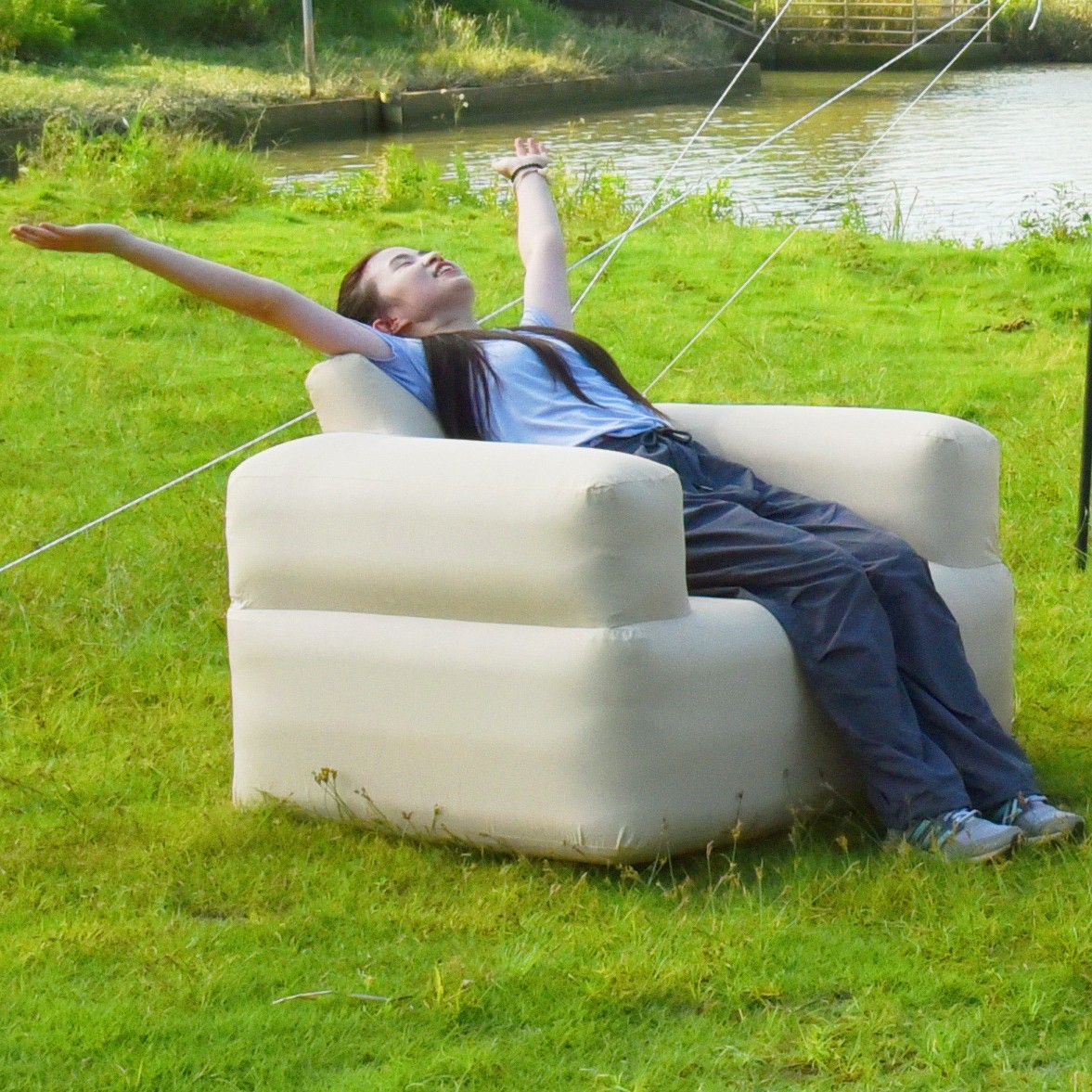 automatic inflatable travel handheld folding sofa for camping for…