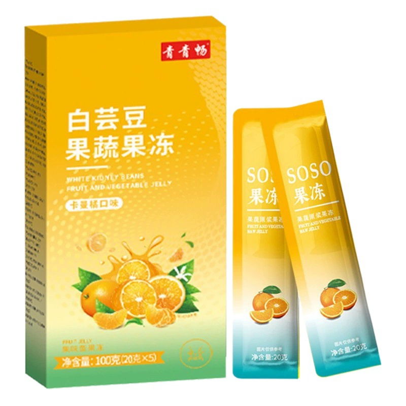 Qingqingchang белая фасоль, желе для фруктов и овощей, каман, оранжевый пробиотик, портативные ферментные желейные полоски, оптовая доставка