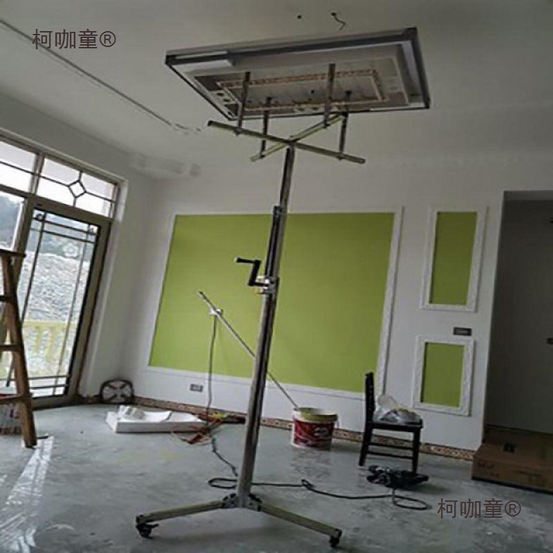 装灯神器助手升降支架安灯维修灯具加厚不锈钢通用折叠便携麦太保