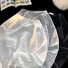 厂家直销2023新款秋冬装情侣高级感英文格卫衣潮流春秋男士百搭上