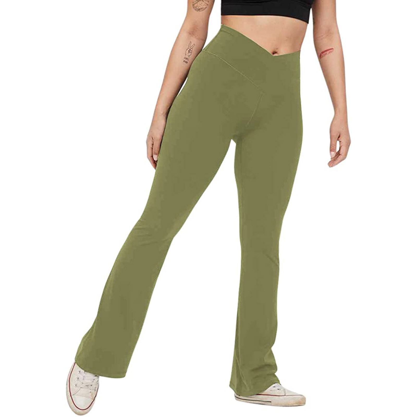 Frau Einfacher Stil Einfarbig Polyester Köper-Satin Aktive Böden Jogginghose display picture 20