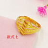 Golden jewelry, brass ring, wholesale