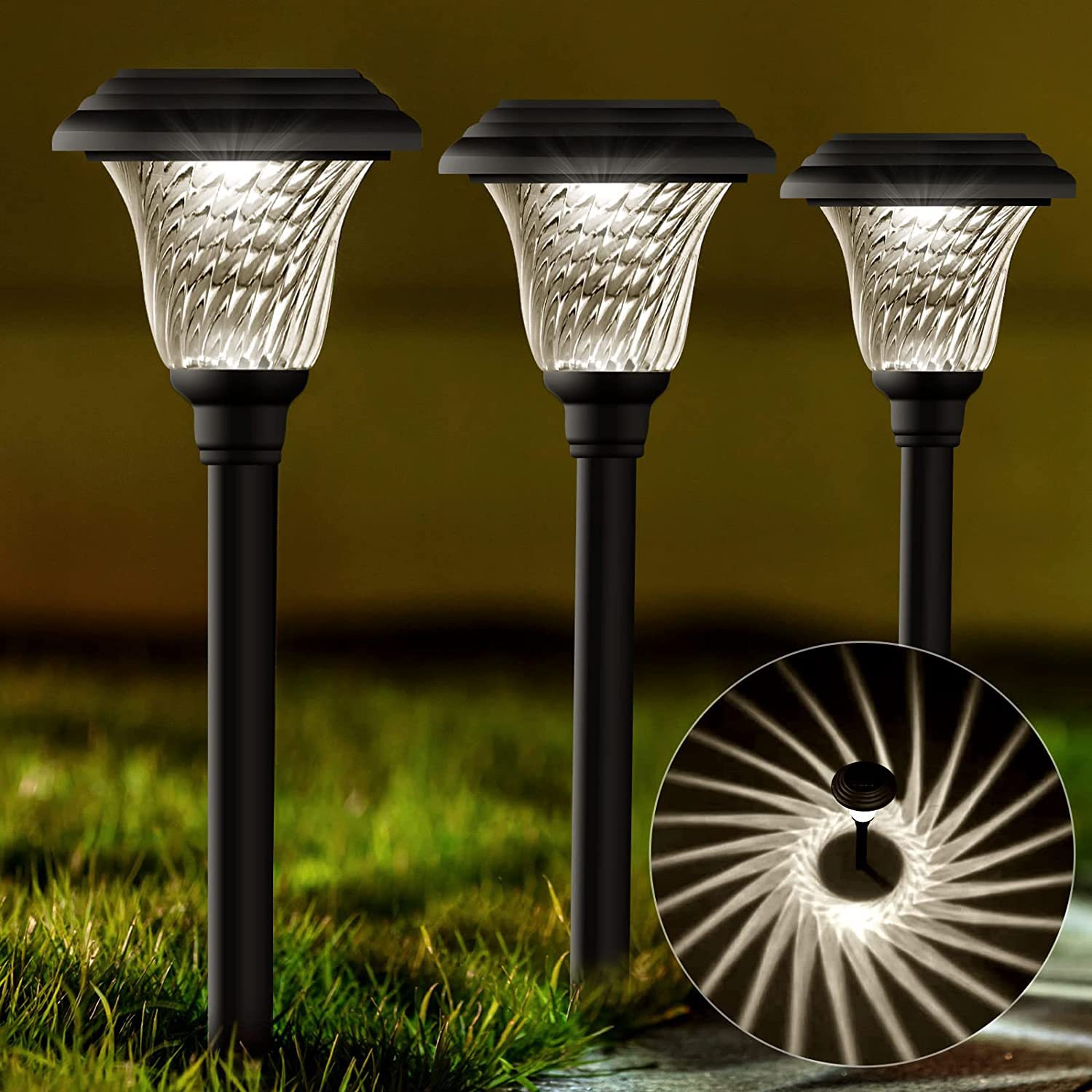 LED garden lights solar-powered for gazebo
