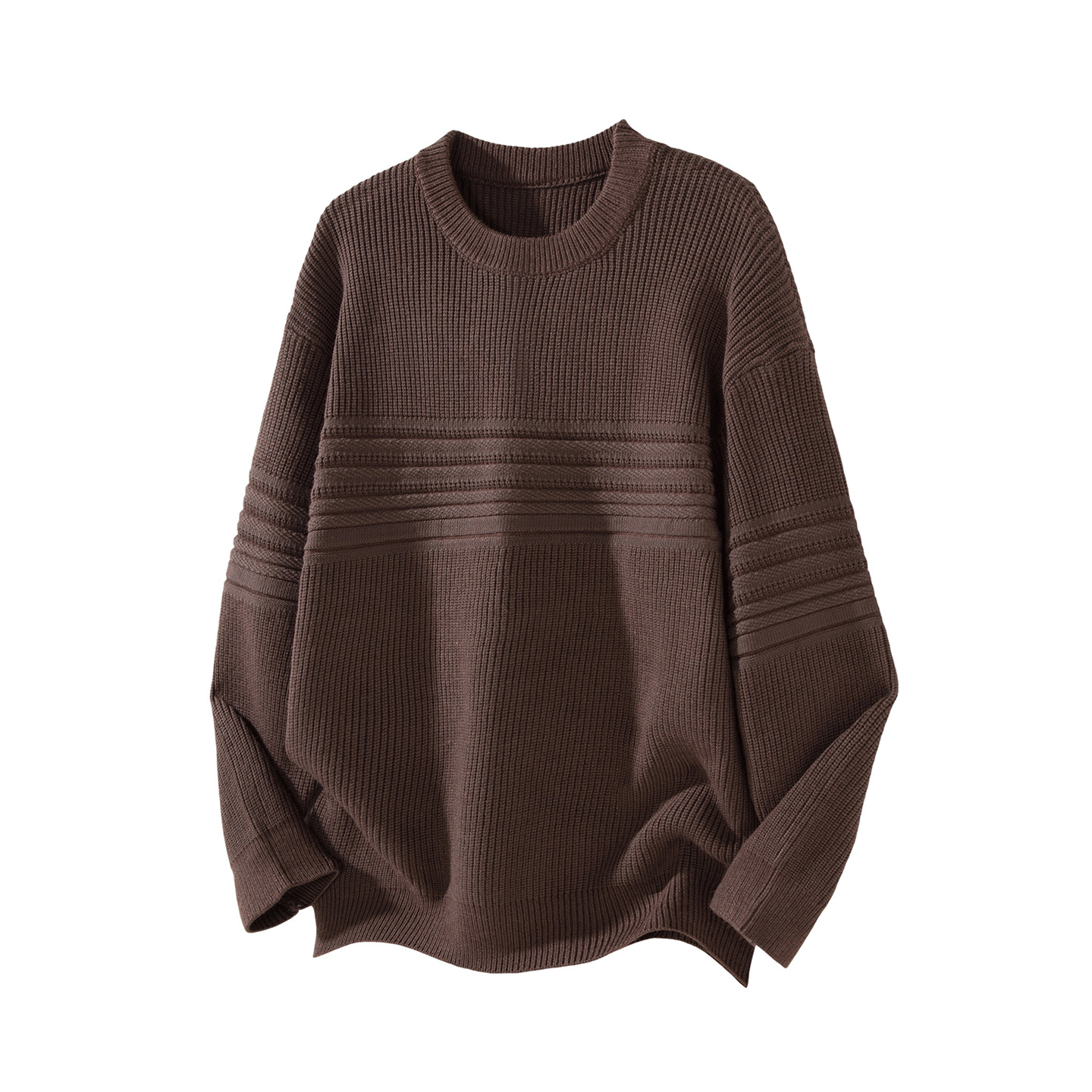 Pullover mit Rundhalsausschnitt im entspannten Stil für Männer, College-Studenten, vielseitiger, trendiger Modepullover, Preiskontrolle 119_voghion.com