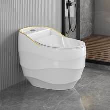 御冠新款家用陶瓷马桶彩色小户型坐便器虹吸式静音大冲力创意马桶