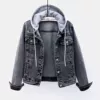 Smoke gray coat with gray hat
