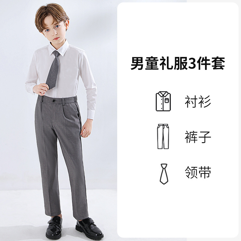 Traje de traje para niños hermoso estilo británico flor vestido para niños traje pequeño para niños medio y grande traje de piano para niños