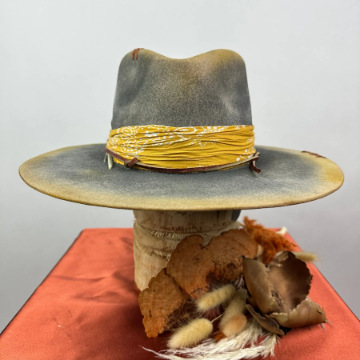 Ethnic style with worn-out woven straps, pure felt hats, outdoor fashionable wool hats_voghion.com