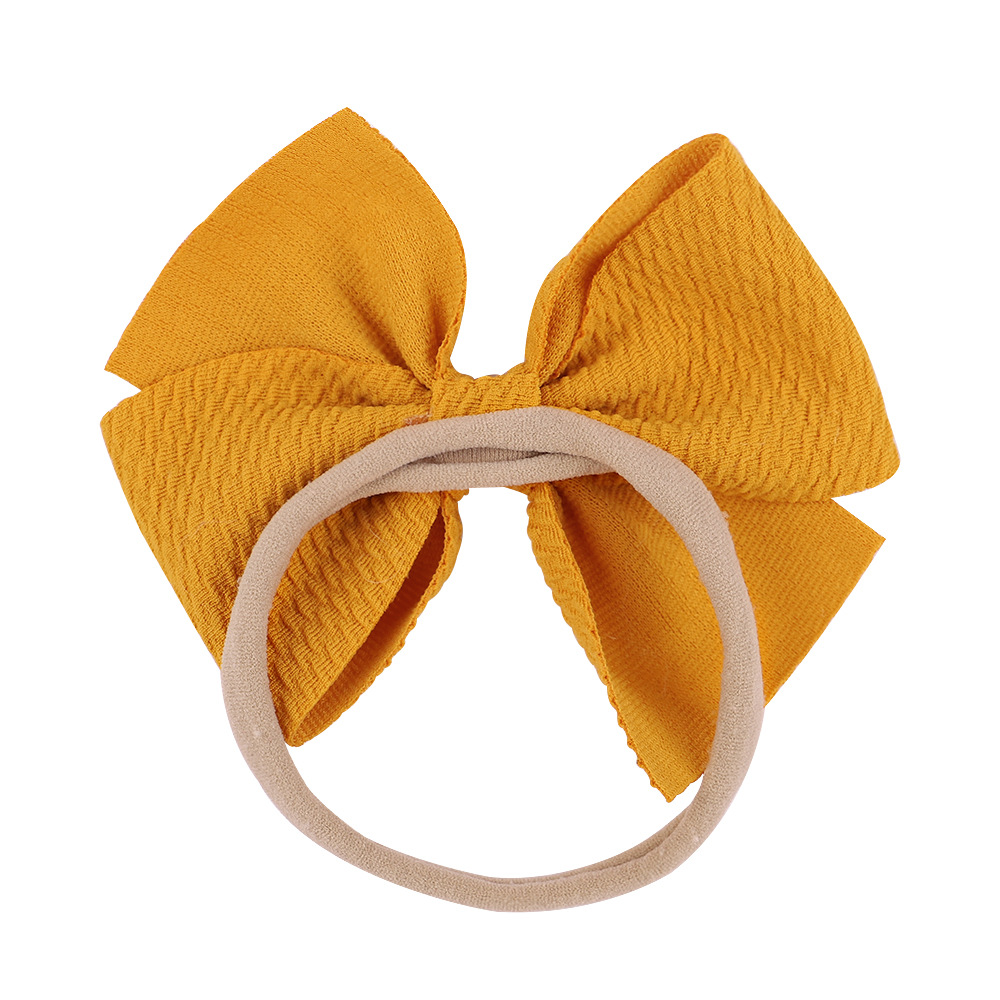 Cute Solid Color Cloth Bowknot Hair Tie 1 Piece display picture 2