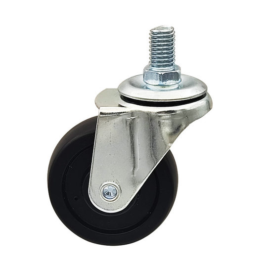 Zhongshan Factory Direct 2inch Black PP Screw Universal Wheels 8*15MM 2inch Wheels Black Furniture Wheels Shelf Wheels