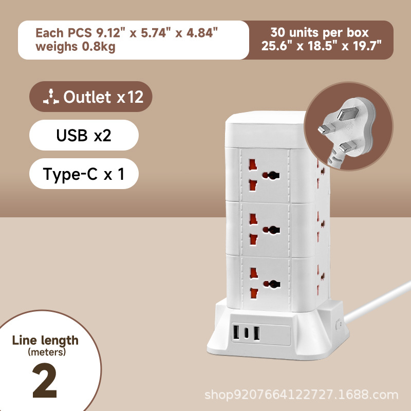 Calibre británico-2 metros-3 capas/USB