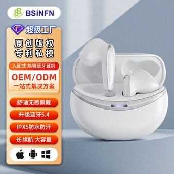 新款跨境智能触控降噪超清音质私模耳机便携简约游戏无线蓝牙耳机