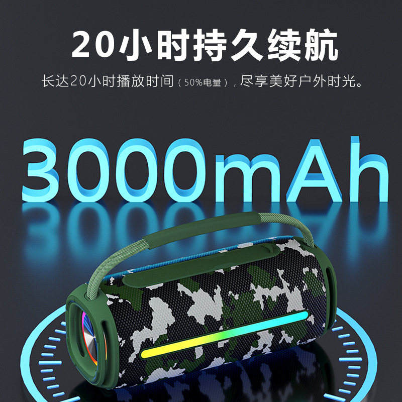 Nuevo modelo privado Altavoz Bluetooth inalámbrico Melodía LED Lámpara colorida Altavoz Bluetooth de graves pesados impermeable para exteriores portátil