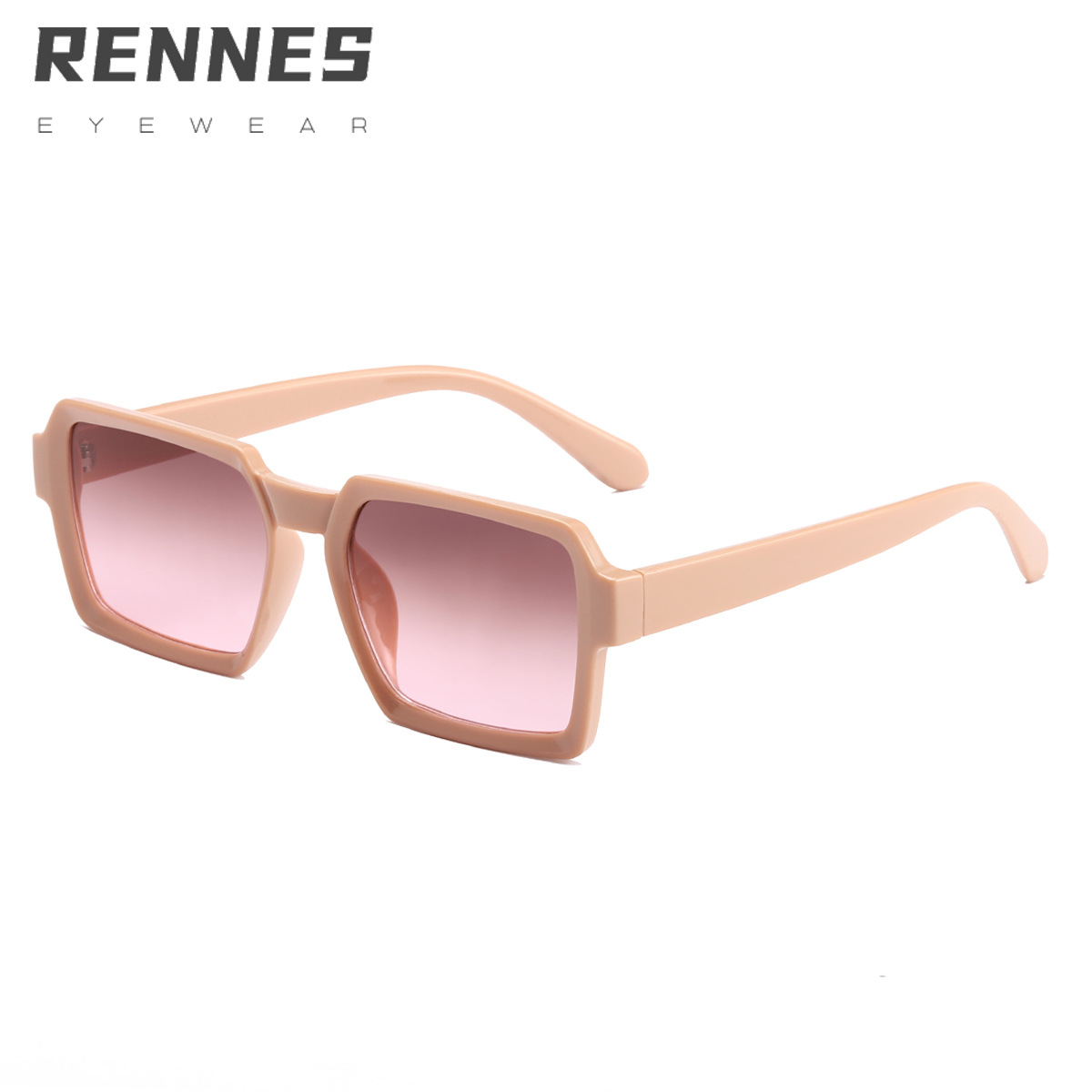 2021 nuevo europeo y americano transfronterizo retro simple polígono gafas de sol ins leche té color personalidad Internet celebridad gafas de sol moda