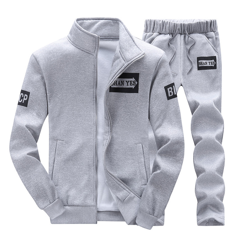 Traje de suéter deportivo casual de manga larga para jóvenes, nueva ropa deportiva de primavera y otoño para hombres con un hermoso abrigo