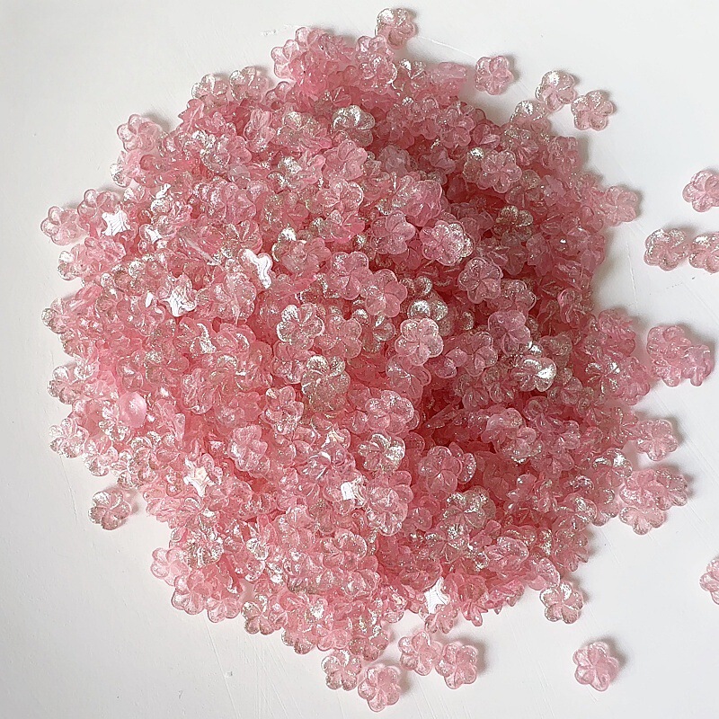 Hot Selling New Retro Morandi Nails Cherry Blossom Nail Art Jewelry Resin Five-Petal Flower Hairpin Accessories