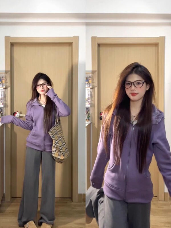 黑色修身外套女款秋季2025新款连帽卫衣初秋穿搭收腰瑜伽服上衣|undefined