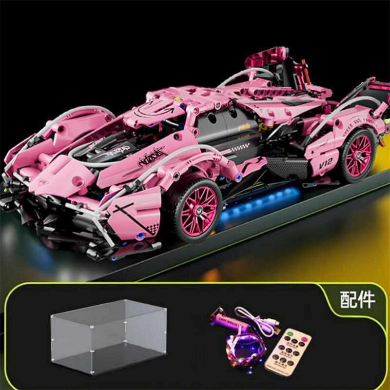 Compatible con Lamborghini V12 Black Samurai puzzle de ensamblaje de juguetes mecánicos autos deportivos regalos para niños
