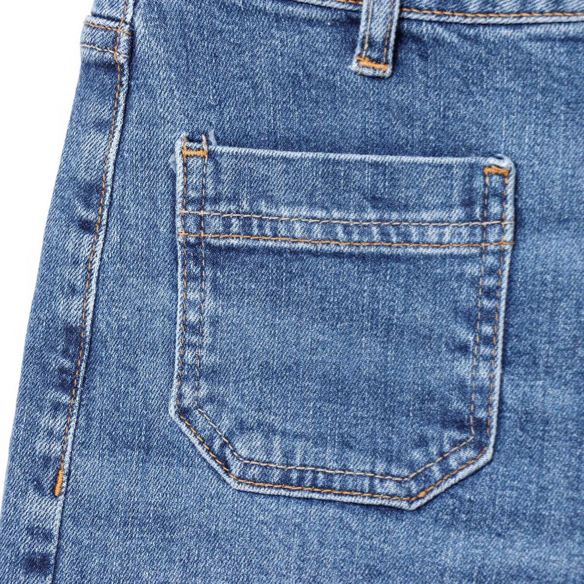 Women's Clothing High-Waisted Straight Leg Jeans Women's Style Summer Patch Pockets For Formal & Casual For Women_ecoleips.com