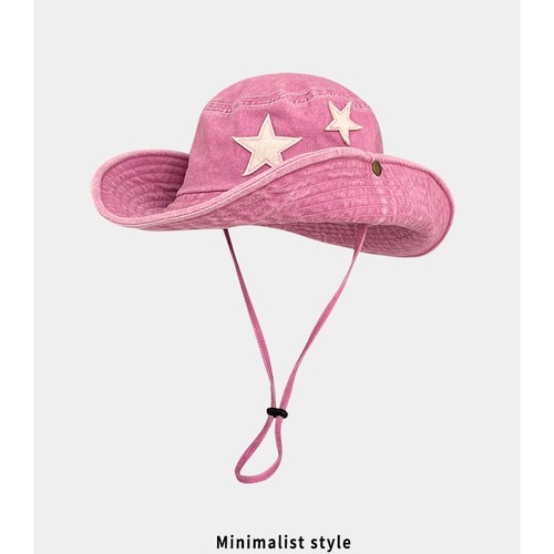 Western cowboy fisherman hat women's large brim sun hat sun hat men's outdoor jungle hat seaside fishing and hiking hat