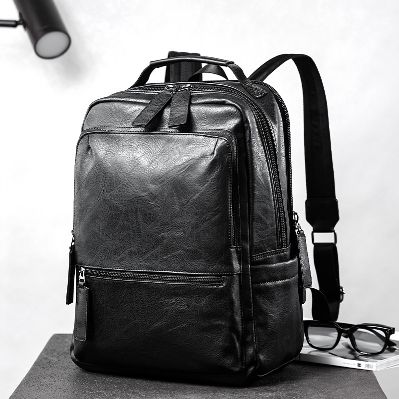 Men's Bag Retro Backpack Computer Bag Student Large Capacity School Bag Backpack Korean Style Men's Casual Travel Bag Trendy