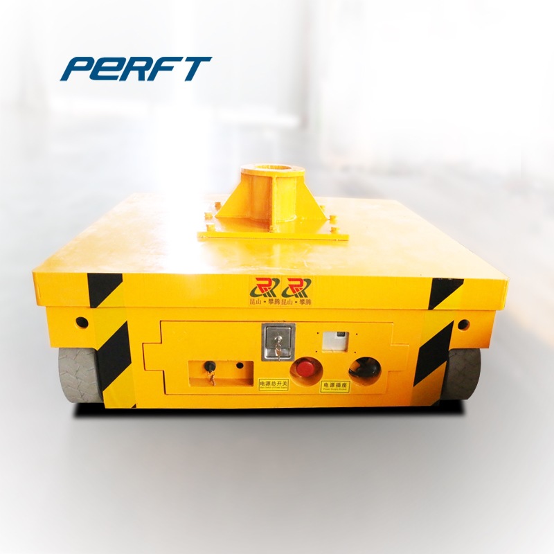 低压道轨供电转运车S形和弧形轨道上搬运货物重载自动化轨道平车