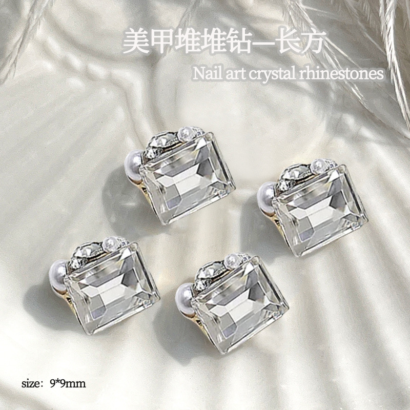 Manicura pila diamante Maillard rhinestone aleación tridimensional perla diamante hecho a mano cristal diamante pila diamante manicura accesorios de la joyería