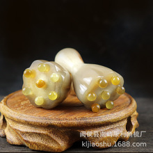 白牦牛角莲蓬经络刷面部眼部脸部美容点穴棒按摩拨筋棒全身通用