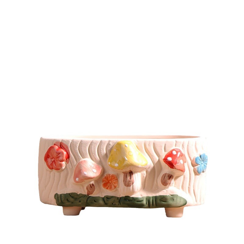 Placa larga, maceta carnosa, cerámica, precio especial, balcón doméstico, terracota, cerámica pequeña, lavabo especial, liquidación al por mayor