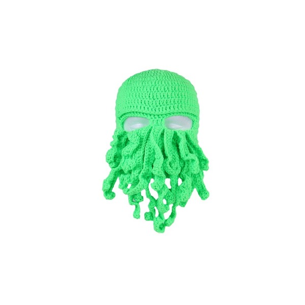 Squid Hand Handmade Wool Octopus Hat Face Classes Ski Hat Hand Beard…