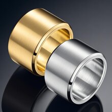 戒指男款潮男不掉色小众ins嘻哈个性钛钢拉丝哑面板指不锈钢饰品