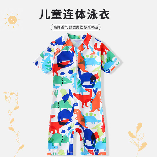 Children's Swimwear Long Sleeve One-piece for Toddlers and Kids, Boys and Girls, Cute Infant Swim Suit, Clearance
