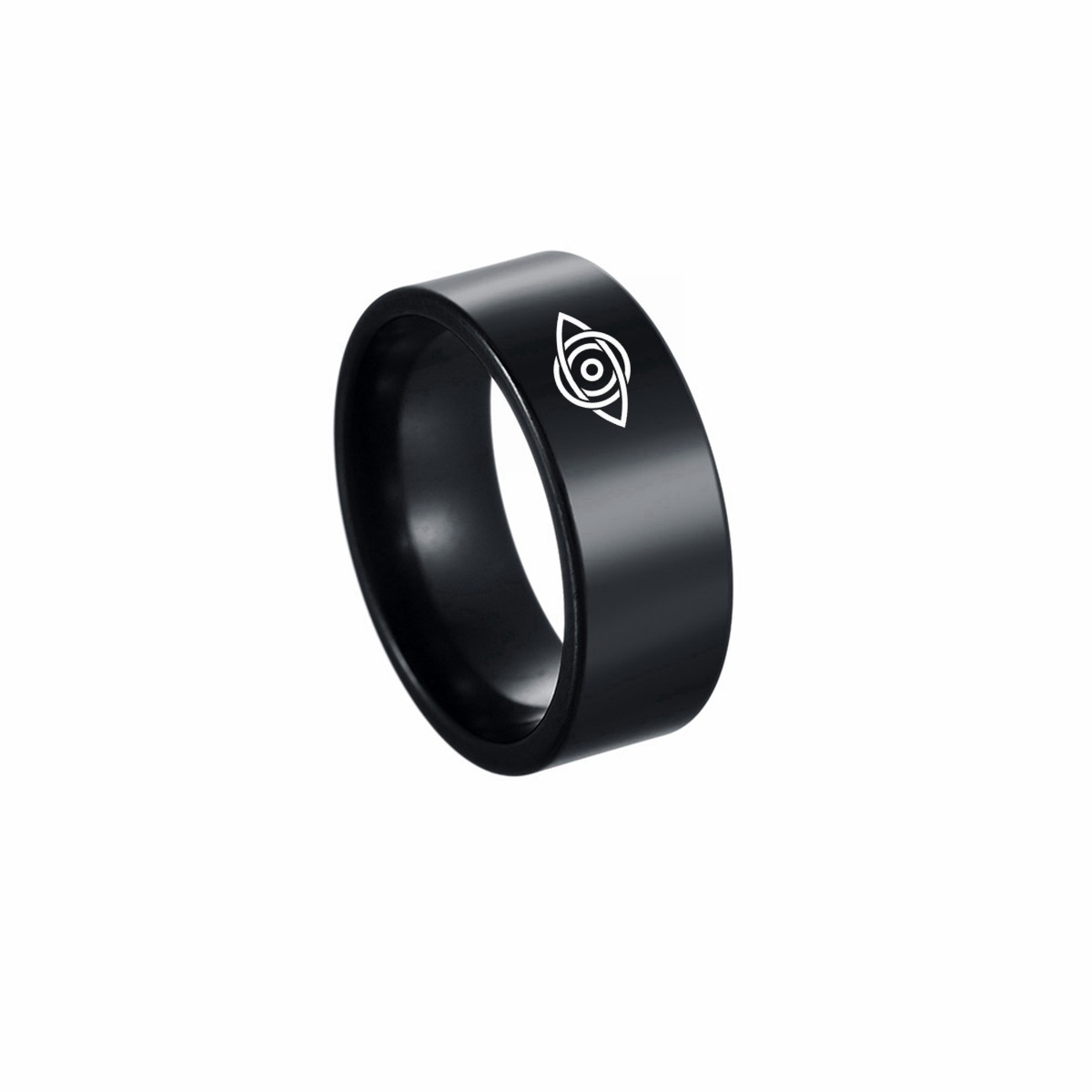 1 Piece Quantity Daily, Shopping Occasion Basic Cross Sun Eye 201 Stainless Steel Plating Black Plated Men'S Rings