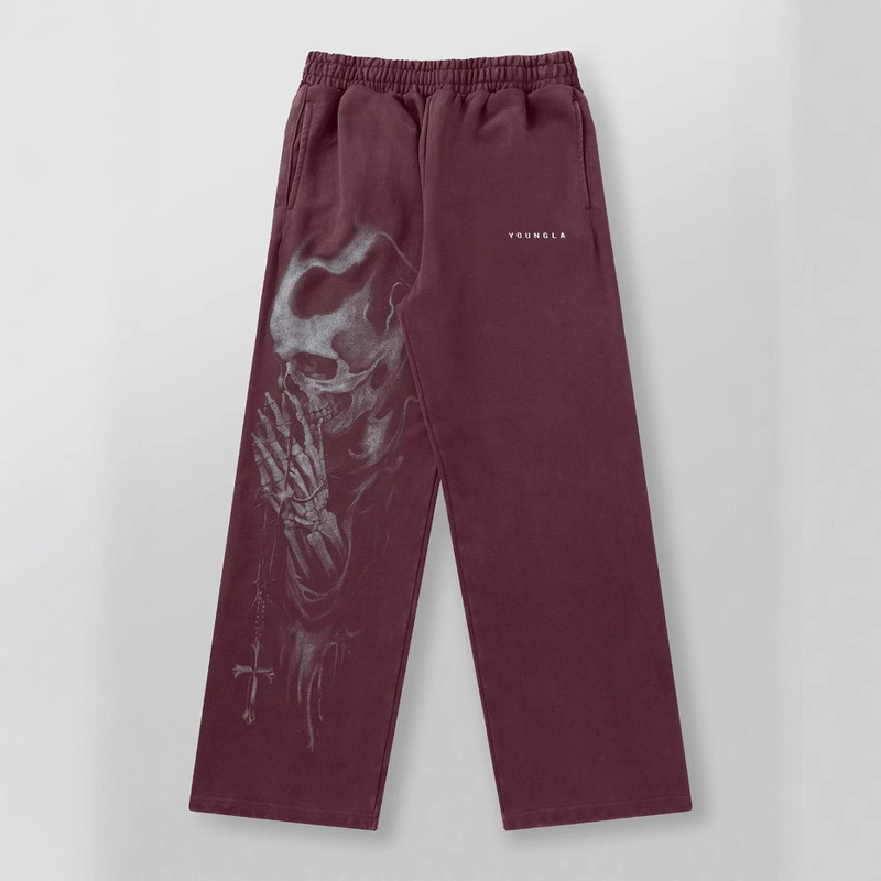 Youngla American Trendy Brand High Street Sweatpants Jogger Sports Fitness Casual Straight Loose Wide-Leg Pants Long Pants