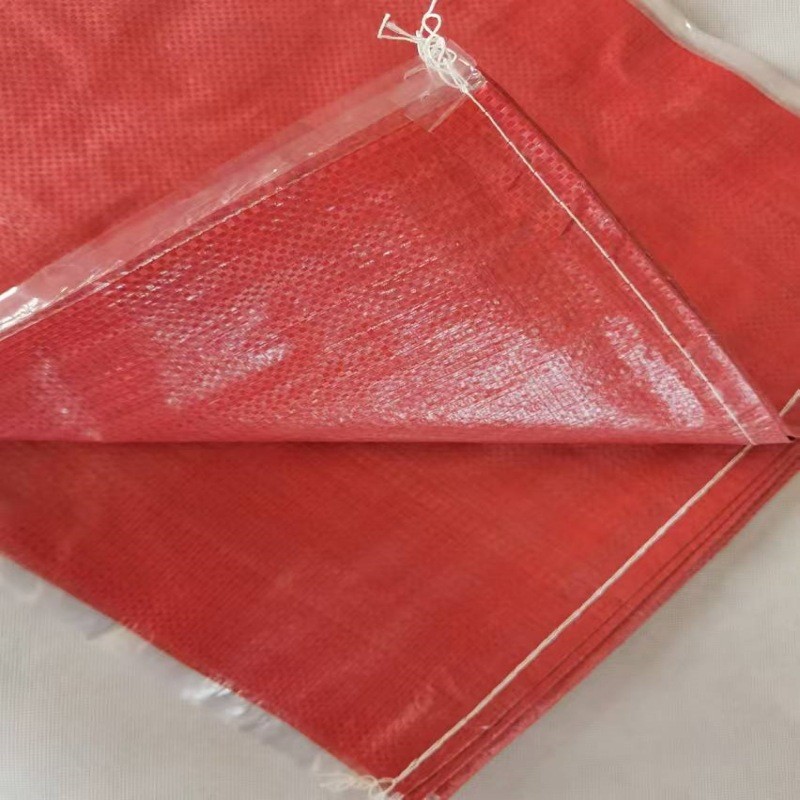 Bolsa de tejido rojo bolsa de piel de serpiente bolsa de embalaje logística expreso bolsa de grano grueso maíz alimento bolsa bolsa al por mayor