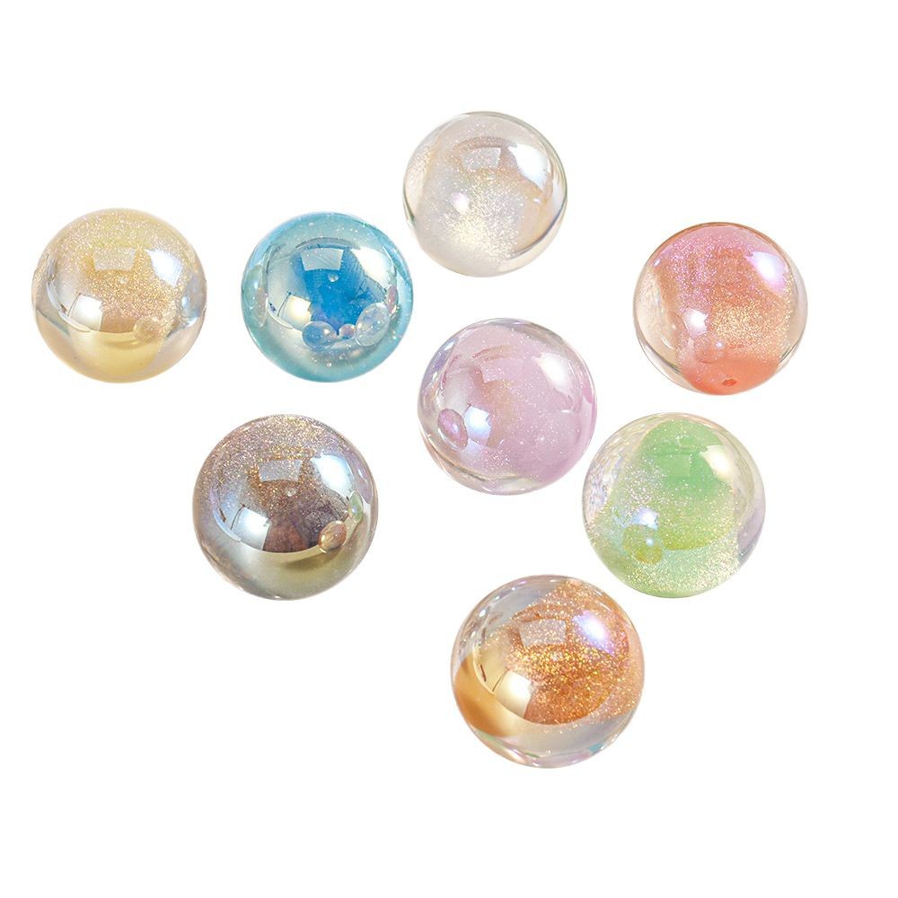 25MM Dadi Thunder Cuentas colgantes de un solo orificio Colgante de bricolaje Cadena de teléfono móvil Accesorios de joyería Caramelo Cuentas parpadeantes Lote disperso