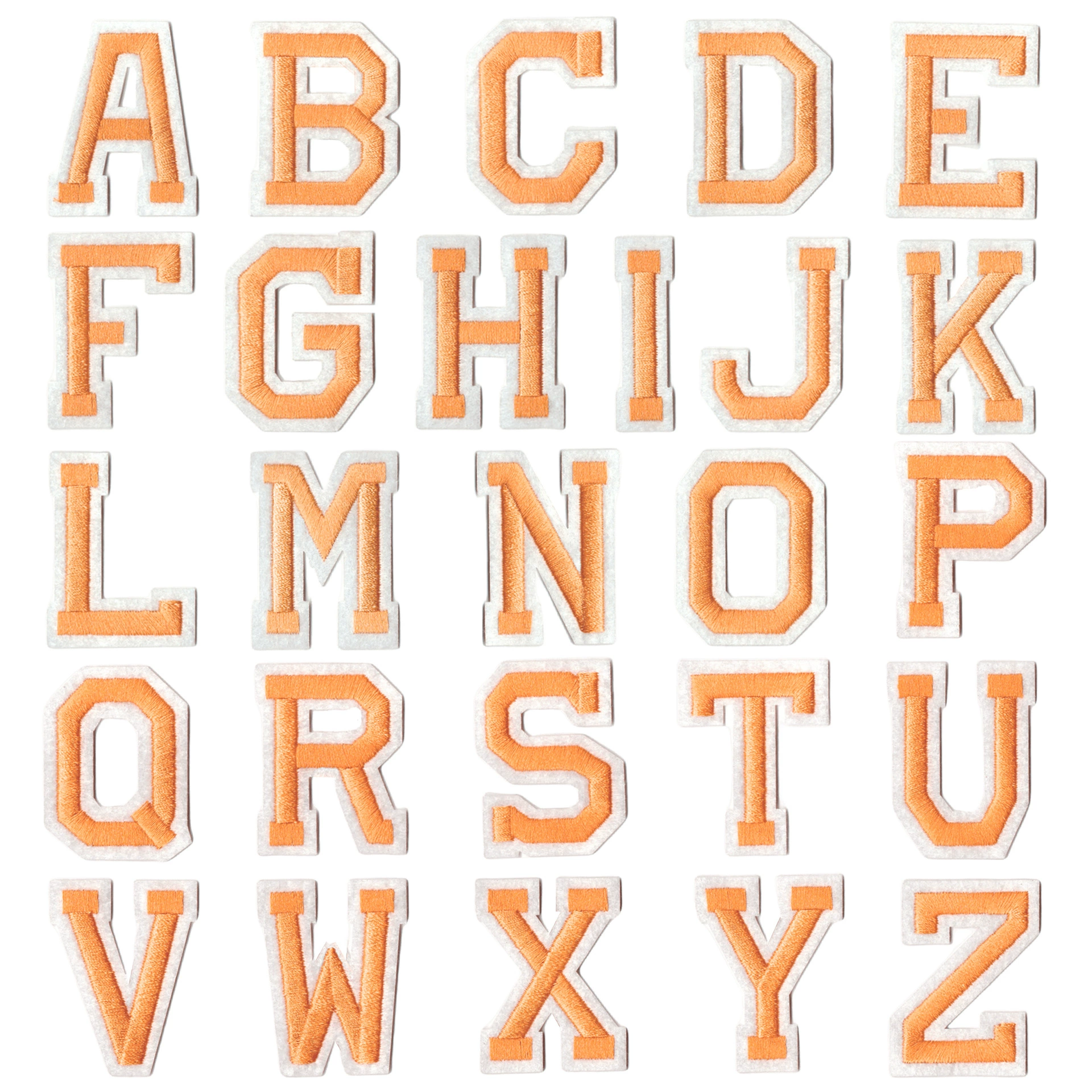 [Переведено] Alphabet Embroidery Patches (Yongxin) 26-Letter Set, Iron-on Fabric Letters, Multi-Color Options