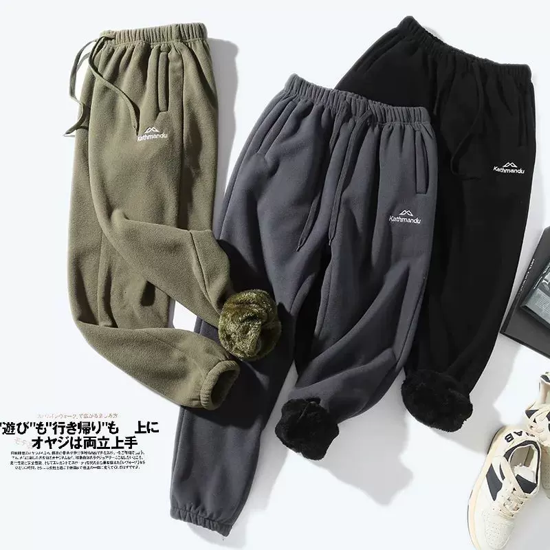 出K新西兰！一条过冬~双面复合加绒情侣束脚休闲裤长裤毛裤卫裤男