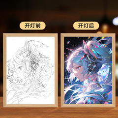 初音ミク周辺照明画ミク発光フィギュア小夜灯部屋雰囲気灯二次元アニメ置物
