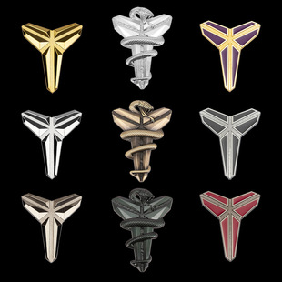 Car Commemorates Kobe Black Mamba NBA Personality Label 3D Stereo Body Lakers Metal Car Sticker China Net Modification