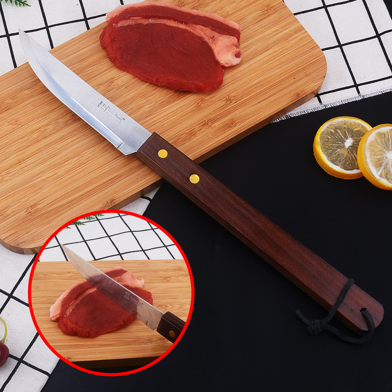 Asado de madera de acero inoxidable de tres piezas conjunto de herramientas de barbacoa combinación de horquilla doméstica al aire libre Amazon fuente