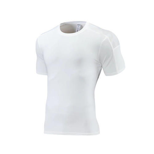  Summer New Short Sleeve Quick-Dry T-Shirt for Men - European and American Style Fitness and Sports Top with Camouflage Stripes Running Suit