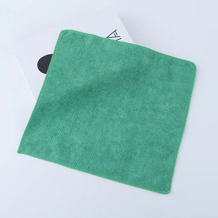 Mayorista tela de limpieza de urdimbre absorción de agua pulido tela de lavado de automóviles microfibra limpia toallas de cocina tamaño fijo color