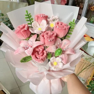 March 8th Goddess Festival Twist Bar diy Handmade Gift Rose Bouquet Material Bag Tulip for Girlfriend