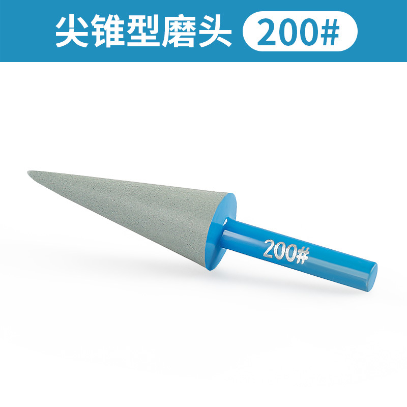 Diamante pequeña muela cónica piedra pulido paraguas resina molienda cabeza piedra talla procesamiento taladro eléctrico molino recto varilla de molienda